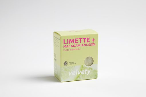 Velvety Feste Handseife Limette + Macadamianussöl 100g NATRUE